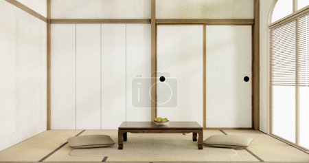 Photo for Muji living room japanese style and decoration for japan.3D rendering - Royalty Free Image