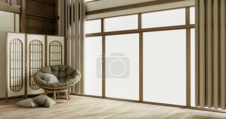 Photo for Sofa furniture and modern room interior design minimal.3D rendering - Royalty Free Image