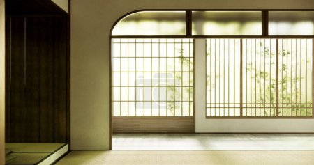 Photo for Interior, Empty room and tatami mat floor room modern style. - Royalty Free Image