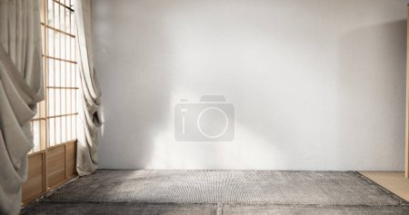 Photo for Interior with plants on empty wall background,3D rendering - Royalty Free Image