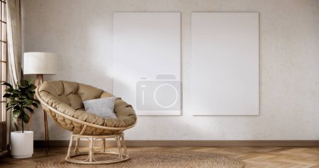 Photo for Japan armchair minimalist design muji style. - Royalty Free Image