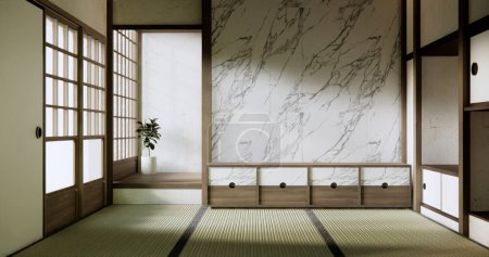 Foto de Habitación vacía, estilo japonés original mezclado con moderno minimalista. - Imagen libre de derechos