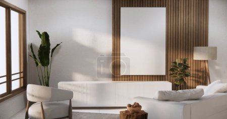 Photo for Living room modern minimal style with armchair on tiles granite floor. - Royalty Free Image