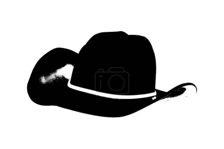 Téléchargez les photos : Chapeau en feutre noir naturel vecteur chapeau à large bord isolé sur fond blanc protection de la tête et modèle de style image vectorielle noir et blanc sur fond blanc transparent image mocup - en image libre de droit