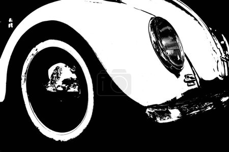 Oldtimer Silhouette Kraftfahrzeug isoliert auf weißem transparentem Hintergrund Vektor-Bild