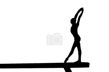 Photo for Silhouette of olympic athlete practicing sport health and exercise mocup isolated on white transparent background. - Royalty Free Image