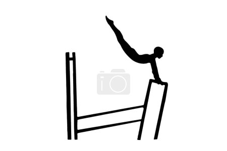 Photo for Silhouette of olympic athlete practicing sport health and exercise mocup isolated on white transparent background. - Royalty Free Image