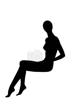Foto de Negro vector imagen silueta moderno yoga ejercicios, belleza, cuerpo línea arte. Para su uso como plantilla de folleto o para su uso en el diseño web - Imagen libre de derechos