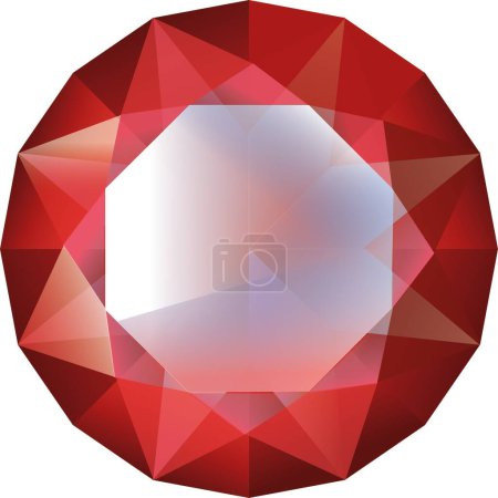 Photo for 3d Realistic Red Gemstone, Crystal, Rhinestones Icon Set Closeup Isolated. Jewerly Concept. Design Template, Clipart. Colored Gems, Crystals, Rhinestones, Gemstones - Royalty Free Image