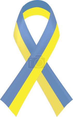 Photo for Yellow and blue ribbon. Solidarity with Euromaidan and pro-Ukrainian activists. Colors of the flag of Ukraine. Support for Ukraine. Stop the war in Ukraine. Pray for Ukraine. Say NO to war. - Royalty Free Image
