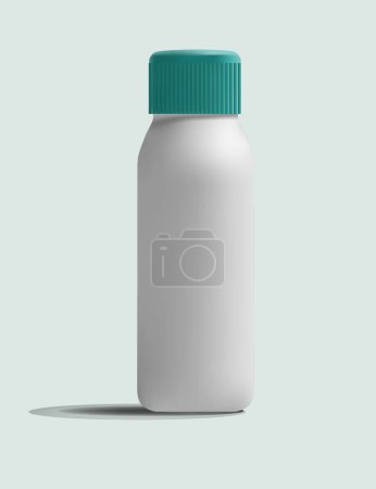Foto de Botella de plástico maqueta para limpiador, champú, desinfectante u otro artículo de higiene doméstica. - Imagen libre de derechos