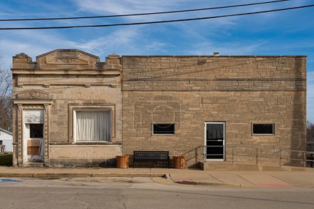 Photo for Exterior of downtown building in Odell, Illinois, USA. - Royalty Free Image