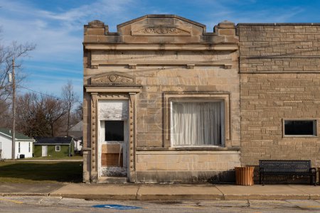 Photo for Exterior of downtown building in Odell, Illinois, USA. - Royalty Free Image