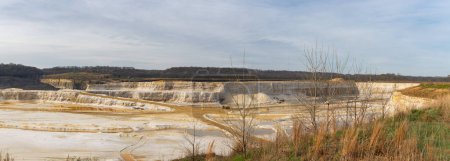 Silica quarry at sunrise in Ottawa, Illinois, USA.