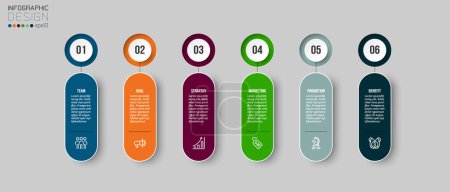Illustration for Timeline chart business infographic template - Royalty Free Image