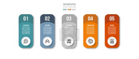 Illustration for Infographic template business concept with step - Royalty Free Image