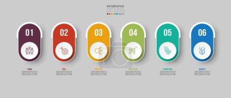 Illustration for Infographic template business concept with step - Royalty Free Image