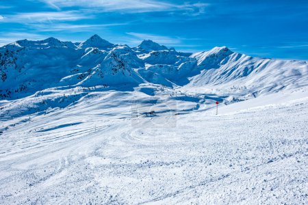 Photo for Ski slopes on the mountains around Bormio Ski resort - Royalty Free Image