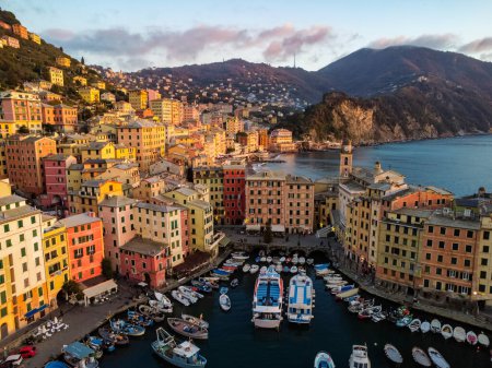 Photo for Sunset on the seaside of Camogli - Royalty Free Image