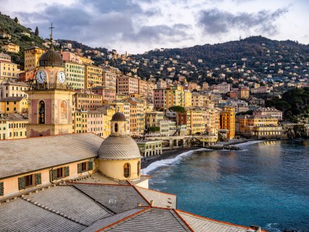 Photo for Close-up of the bell tower of Camogli - Royalty Free Image