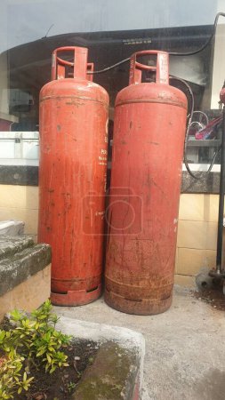 Photo for Gas cylinders on the street - Royalty Free Image