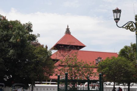 Photo for Yogyakarta, Indonesia, 01 January 2022. Big mosque Yogyakarta Kauman or the Great Mosque of Kauman building - Royalty Free Image