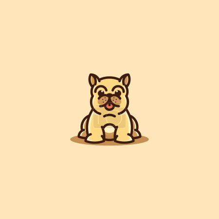 Téléchargez les illustrations : Dog icon web simple illustration - en licence libre de droit