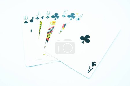 Photo for Clubs Royal Flush also known as Clover Royal Flush - Royalty Free Image