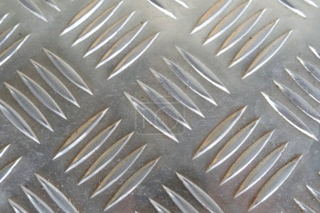 Foto de Bordes placa de acero aluminio textura monocromo - Imagen libre de derechos