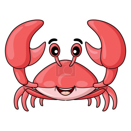 Illustration for Illustration of cartoon crab funny. - Royalty Free Image