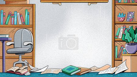 Photo for Illustration of room interior in cartoon style. - Royalty Free Image
