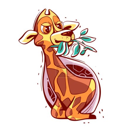 Illustration for Vector giraffe character in cartoon style. - Royalty Free Image