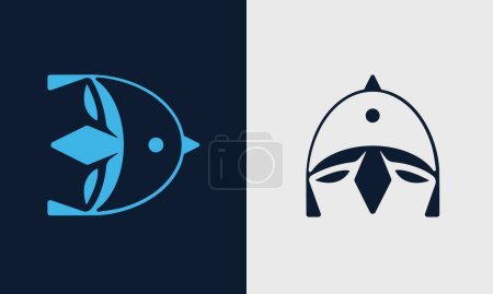 Téléchargez les illustrations : Logo vectoriel poisson dans le style dessin animé. - en licence libre de droit