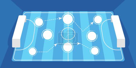 Illustration for Vector illustration of a football game scheme. - Royalty Free Image