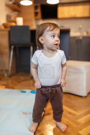 Photo for Portrait of adorable one year old child, shallow depth of field - Royalty Free Image