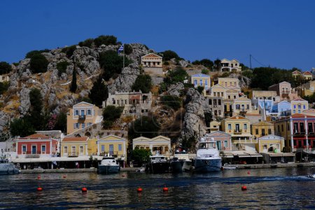 Photo for View of harbour of Symi, Greece on August 5, 2022. - Royalty Free Image