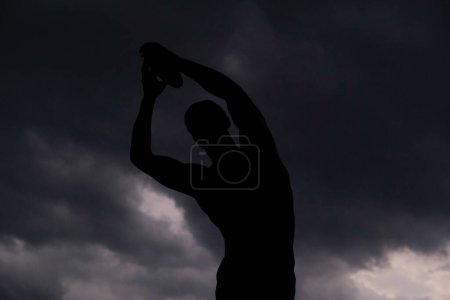 Photo for The famous status of the Discus Thrower during a cloudy day in Athens, Greece on August 14, 2022. - Royalty Free Image