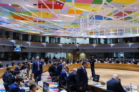 Téléchargez les photos : Réunion des ministres de la Défense de l'UE au Conseil de l'UE à Bruxelles, Belgique, le 15 novembre 2022. - en image libre de droit