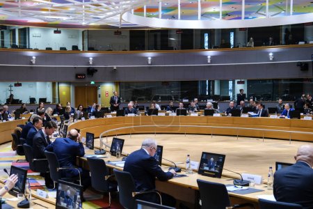 Téléchargez les photos : Réunion des ministres de la Défense de l'UE au Conseil de l'UE à Bruxelles, Belgique, le 15 novembre 2022. - en image libre de droit