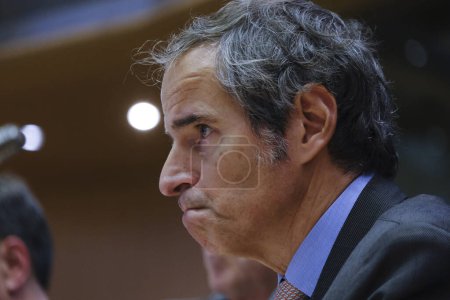 Photo for Director General of International Atomic Energy Agency Rafael Mariano Grossi attends the meeting of the European Parliament Foreign Relations Committee in Brussels, Belgium on January 24, 2023. - Royalty Free Image