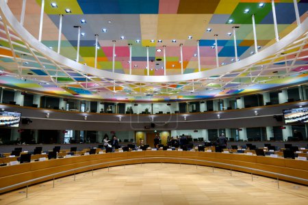 Téléchargez les photos : Réunion du Conseil "Justice et affaires intérieures" au siège de l'UE à Bruxelles, Belgique, le 10 mars 2023. - en image libre de droit