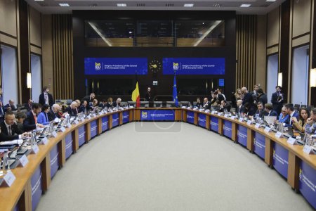 Téléchargez les photos : Réunion informelle des ministres des Affaires étrangères de l'UE à Bruxelles, Belgique, le 3 février 2024 - en image libre de droit