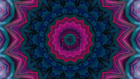 Téléchargez les photos : Abstract ancient geometric mystic background, colorful digital art painting and mandala graphic design. - en image libre de droit