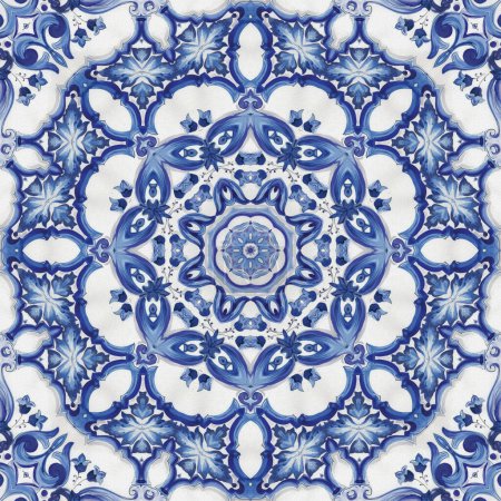 Photo for Mandala seamless pattern mandala art. Flower fantasy print. Psychedelic carnival poster. - Royalty Free Image