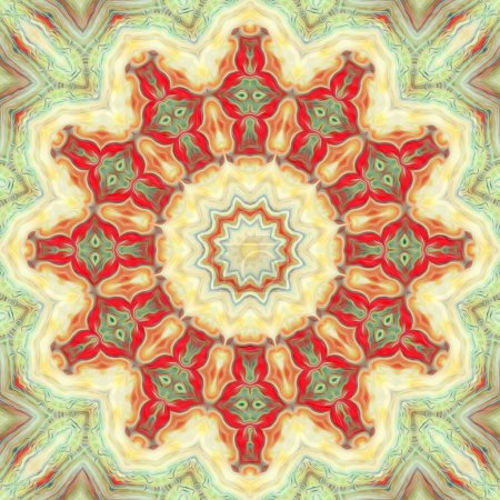 Téléchargez les photos : Mandala motif sans couture mandala art. Impression fantaisie fleur. Affiche carnaval psychédélique. - en image libre de droit