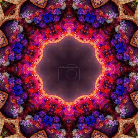Photo for Seamless kaleidoscope, mandala abstract background view - Royalty Free Image