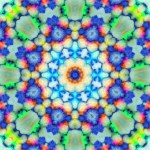 Seamless kaleidoscope, mandala abstract background view