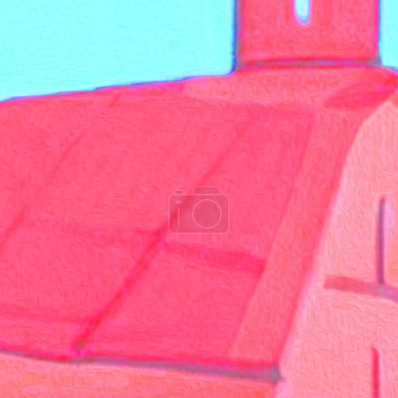 Photo for Old church fragment painting illustration - Royalty Free Image