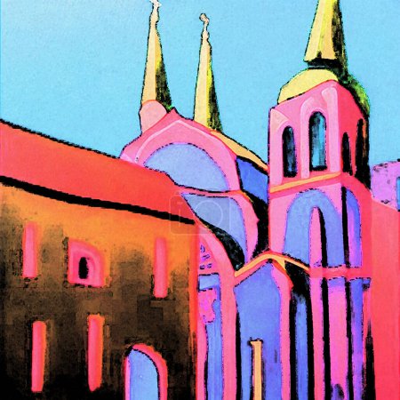 Foto de Iglesia abstracta colorido fondo vista - Imagen libre de derechos