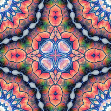 Foto de Abstracto colorido mandala fondo - Imagen libre de derechos